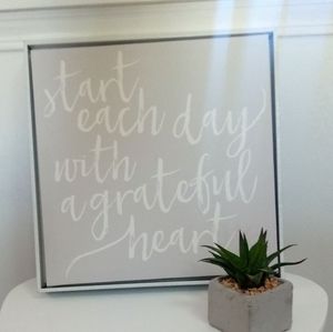 Framed printed canvas decor